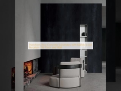 大理石調磁器タイル床と壁でコンクリート基材を変身させましょう