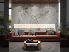 耐久性とエレガントな床用の屋内用磁器タイル 9mm厚 ホワイトマーブル/イリュージョン/木目