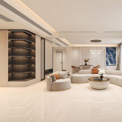 現代の空間のための清潔でマージュセメントミックスデザインでマッチンググルート