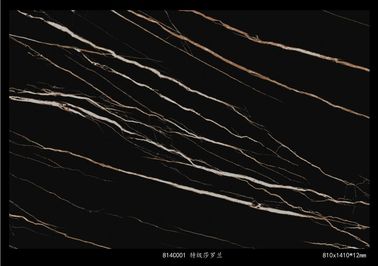 マットの表面810*1410mmが付いている大判カメラの黒の磁器の大理石のタイル