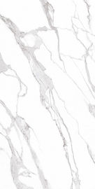 内部の陶磁器の居間の磁器の床および壁のタイル、白い色2400*1200mmの大理石の一見のセラミック タイル
