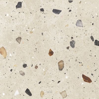 OEMベージュ色の灰色の製陶術の磁器の無作法なタイル24' x24